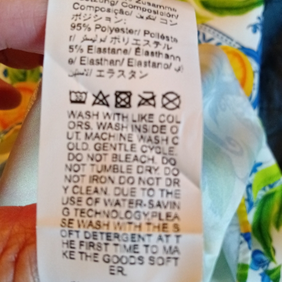 SHEIN Boho Lemon Print Smocked Midi Dress Size S - Picture 10 of 11